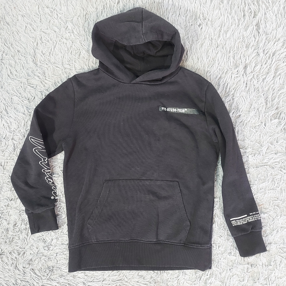 Urban ID Youth Black Hoodie Sweatshirt, Size Large (14)